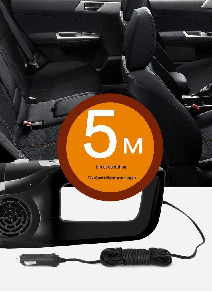 High-Power Handheld Vacuum Cleaner for Car and Home, Wet/Dry Dual-Use, Portable, Wired Model