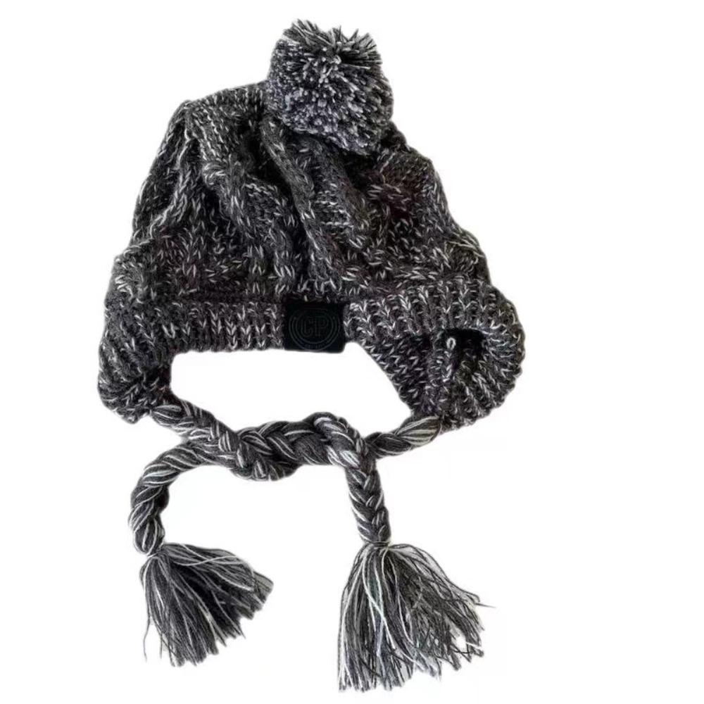 Windproof Winter Pet Caps Fluffy Ball Cat Hat Headwear Dog Knitted Hats  Puppy
