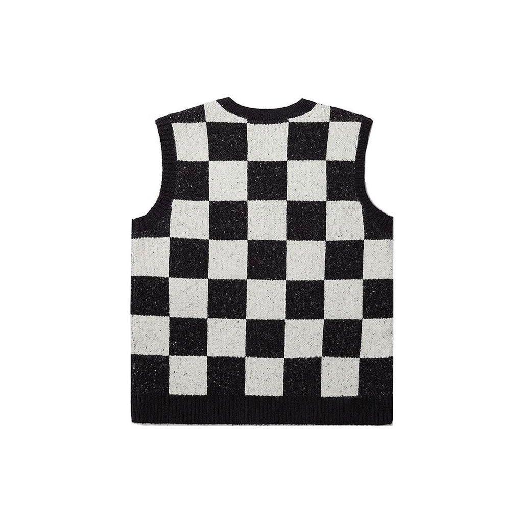 Vans V Neck Sleeveless Knitted Vest Women tops Black White VN000F6WFS8