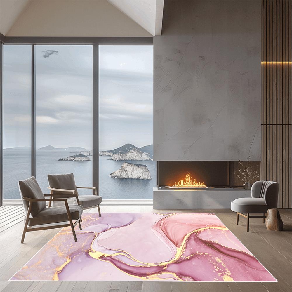 

Nordic Abstract Large Carpets Washable Non-slip Floor Mat Light Luxury Marble Decoration Rugs for Living Room Bedroom 60*90cm