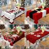 New Christmas Printed Table Cloth Holiday Decoration Waterproof and Stain Resistant Table Cloth Versatile and Easy To Maintain