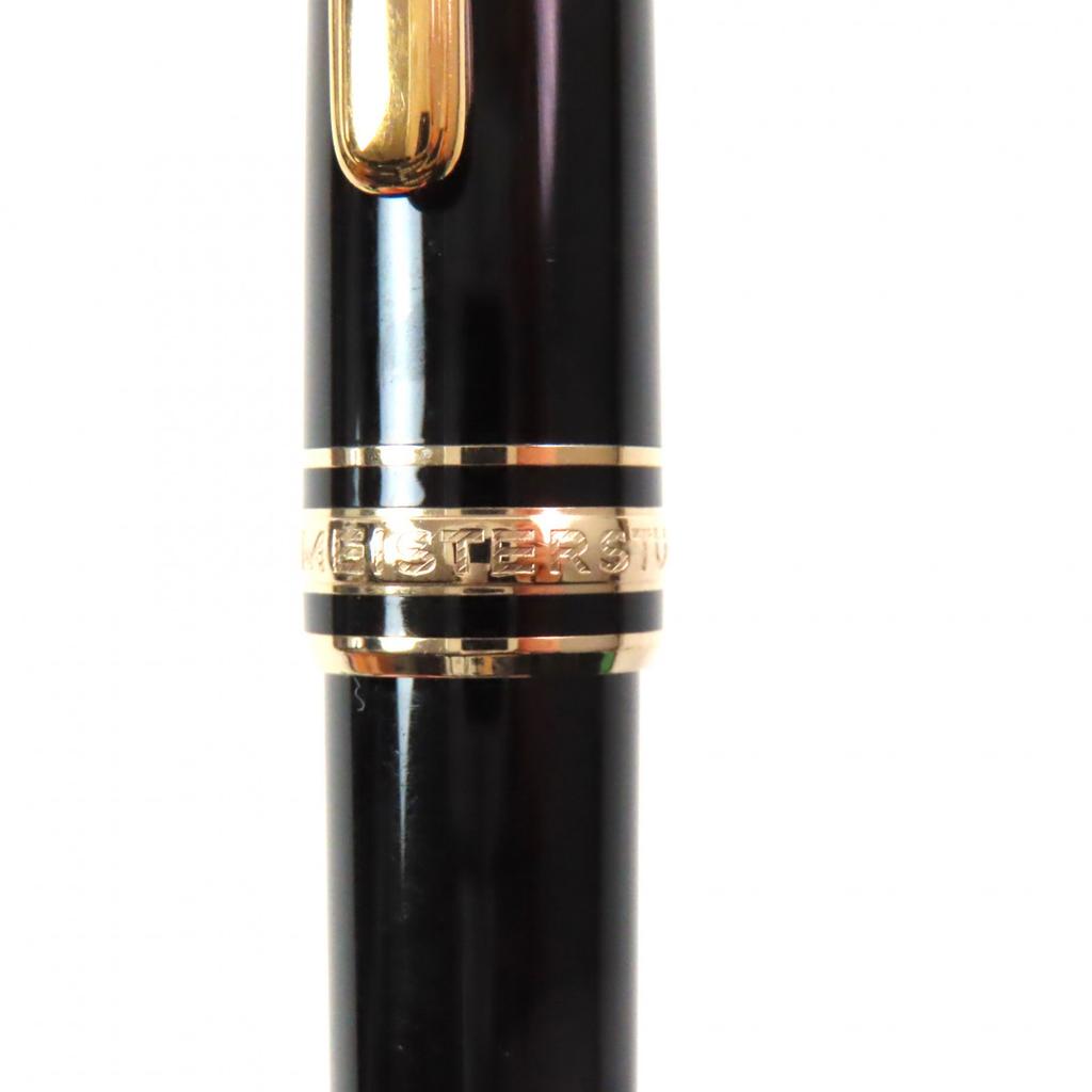 MONTBLANC Ballpoint pen Meisterstück White Star Twist Type Black gold mens Used