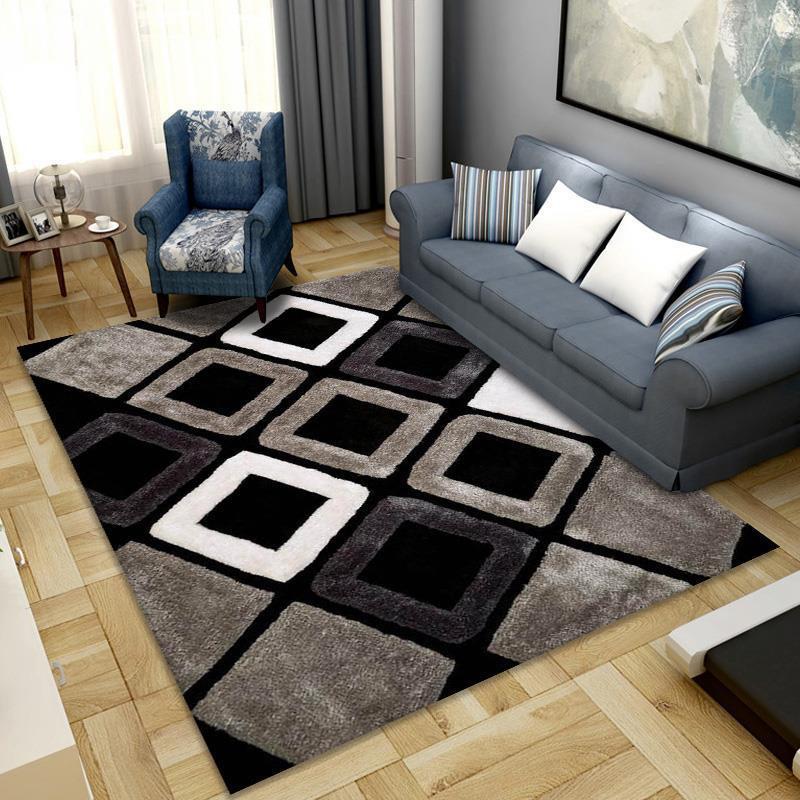 Simple Living Room Carpet Coffee Table Modern Large Area Household Use Anti Slip Room Bedroom Bedside Mat