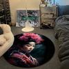 Elegant Round Dragon Multicolor Rug Pad, Non-Slip Floor Mat for Family Room