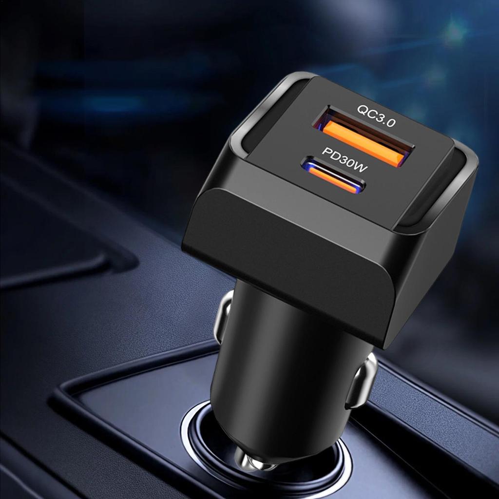 Car Charger 2-Port USB C Phone Charger Smart Device Adapter for Travel Automotive Truck RV SUV Van Sedan Cellphone Camera Tablet