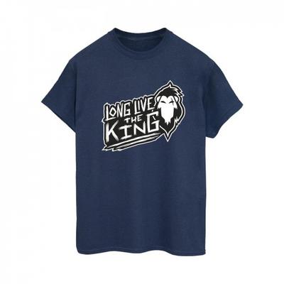 Camiseta feminina/feminina The Lion King The King Cotton Boyfriend