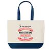 Shopping Bag - PLANETEE - Superwoman Engineer - Blue Background - Cotton 40x45 Cm - Large Size