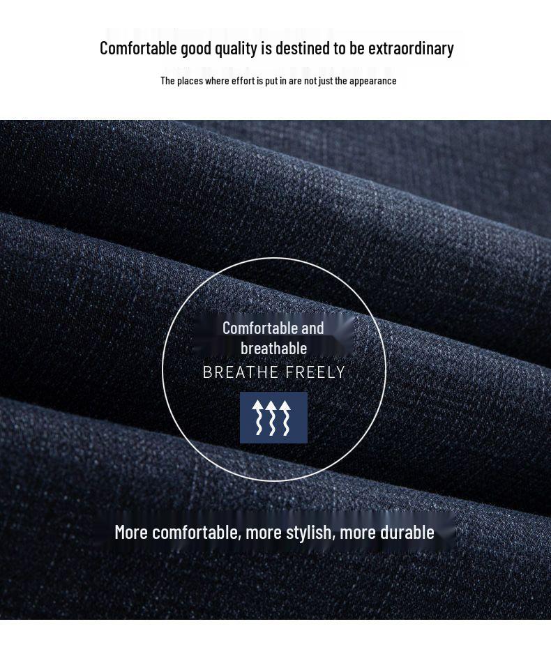 Specht Herren Winter High-Waist Stretch-Jeans mit Fleecefutter - Business Casual Straight-Leg Hose