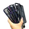 Luxus mit Lanyard Magsafe Mattes Durchscheinendes Case für iPhone 16 12 13 14 11 15 Pro Max Plus Magnetische Kabellose Ladehülle