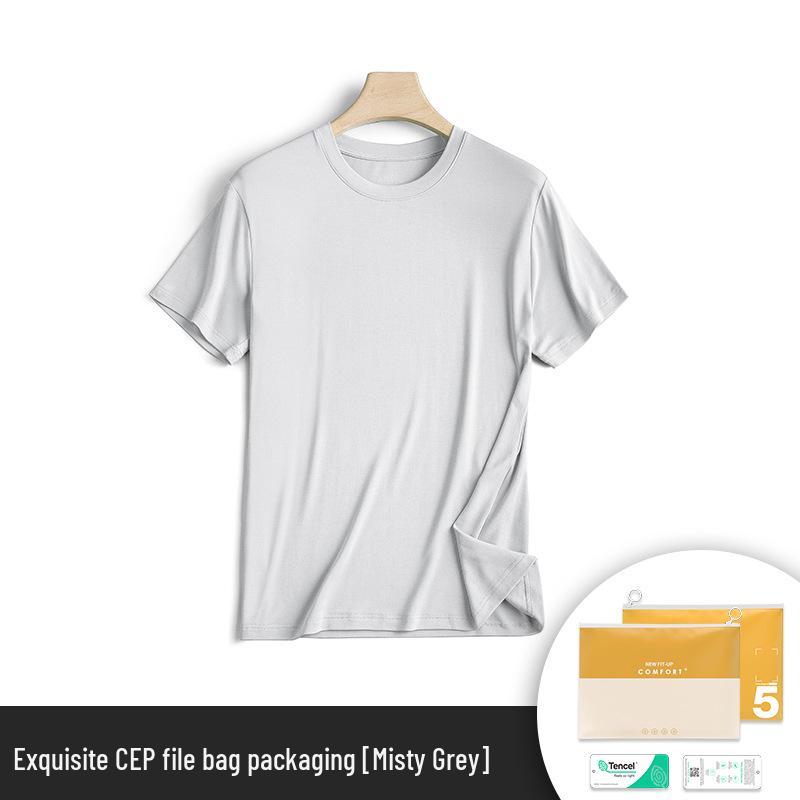 60-Pack Double-Sided Modal Unisex Short-Sleeve T-Shirt - Solid Color Thin Base Layer for Spring/Summer