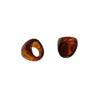 Vintage Trendy Large Finger Rings For Women Exaggerated Amber Color Resin Temperament Geometric Finger Ring Jewelry Accessories