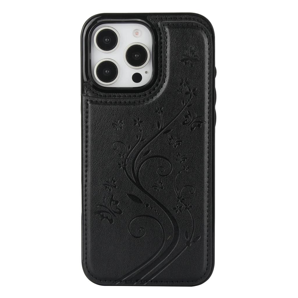 Wallet with Card Holder Kickstand Leather Phone Case for iPhone 16 15 Pro Max Plus Shockproof Protective Cover