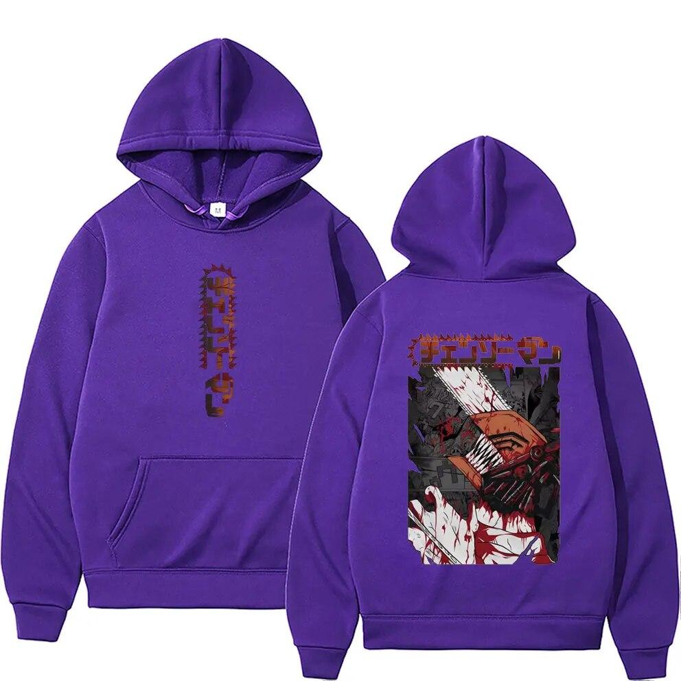 Japonské Anime Motorová pila Unisex Denji Pochita Grafická Mikina Unisex Dámské Unisexga Fleece Bavlna Mikiny Sportovní oblečení Unisex Běžná mikina