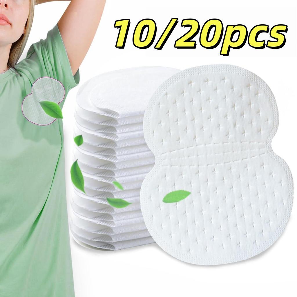 10/20Pcs Disposable Underarm Armpit Sweat Pads Sweat-absorbing Patch Summer Deodorants Non-woven Pads Breathable Ultra-thin