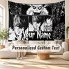 Arazzo da Parete con Nome Personalizzato, Arazzo Decorativo Sfondo Death Note per Dormitorio Casa
