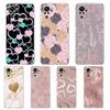 Gold Rose Love Heart Phone Case For Xiaomi Redmi Note 14 13 12 5G 9S 9 10 11 Pro Plus 4G 9T 14C 13C 12C 10C 9C 9A Clear Cover