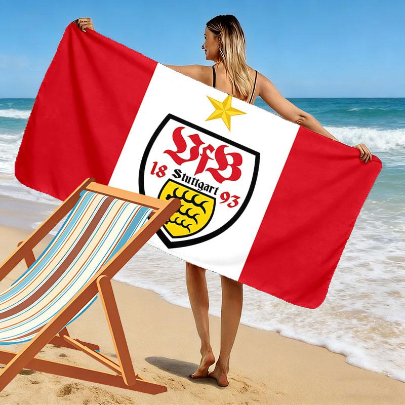 VFB Logo Print Beach Towel, Large Soft Quick Dry Towel for Beach Camping Swimming