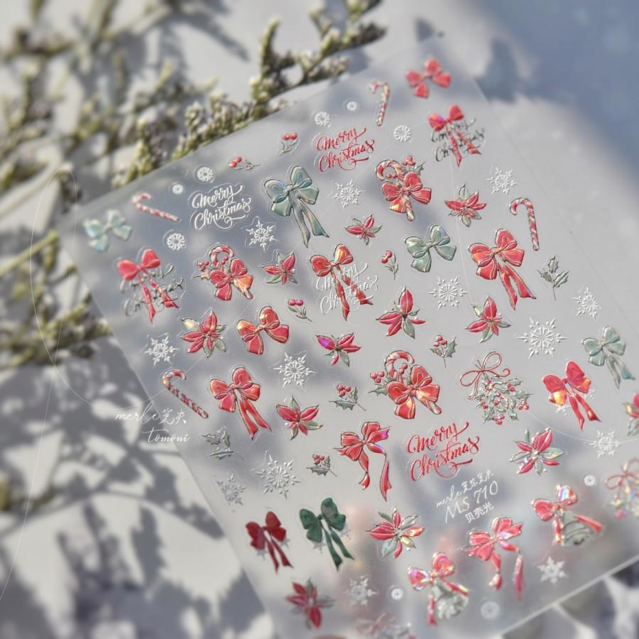 Cute Animals Bear Dog Cake Sweet Cherry Grid Bowknot Star Line Fruit Relief Self Adhesive Nail Art Stickers 5D Manicure Decals