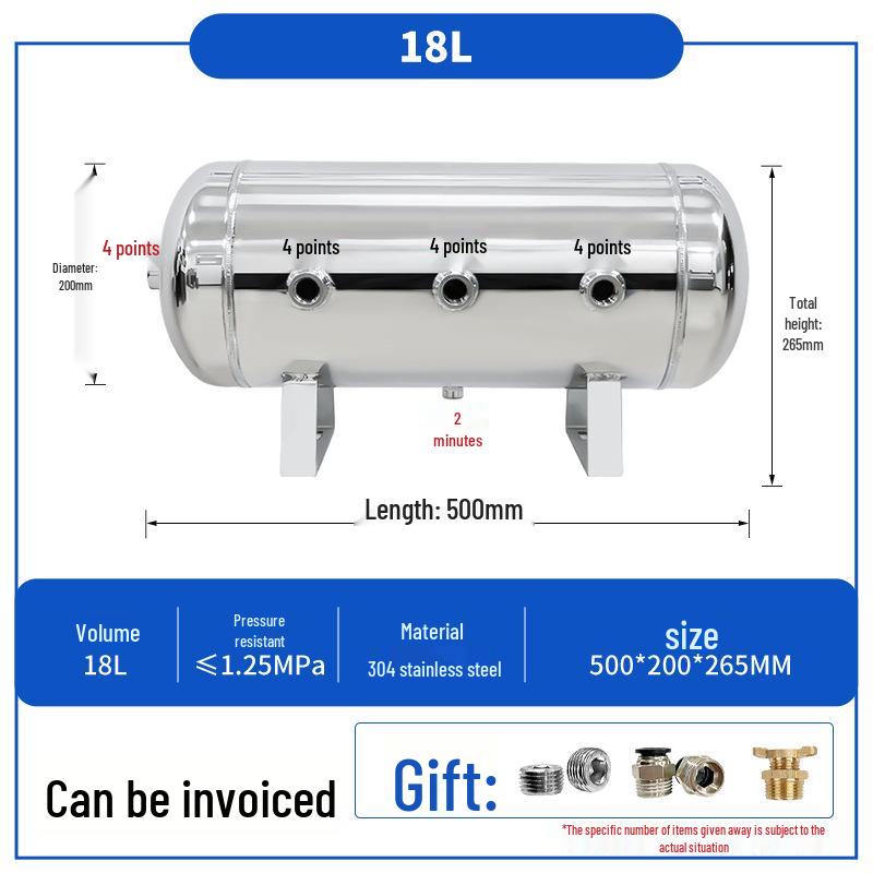 Compact Horizontal Air Pressure-Stabilizing Vacuum Tank for Automated Equipment