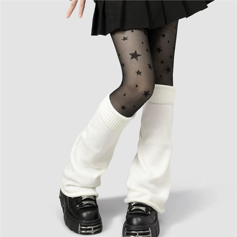 Womens Mid-Calf Knit Leg Warmers Stack Socks Casual Fashion Ribbed Cuffed Sock Covers