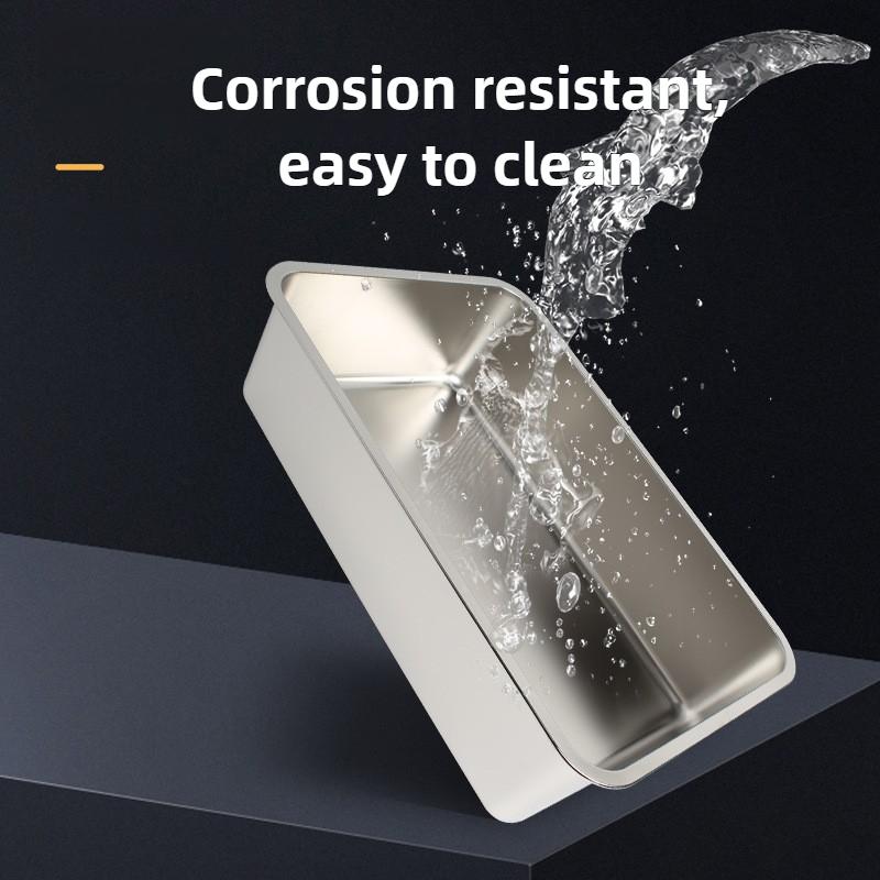 Stainless Steel Cat Litter Box Easy Clean Fully Enclosed Large Cat Toilet Corrosion Resistance Spatter-proof Pet Supplies