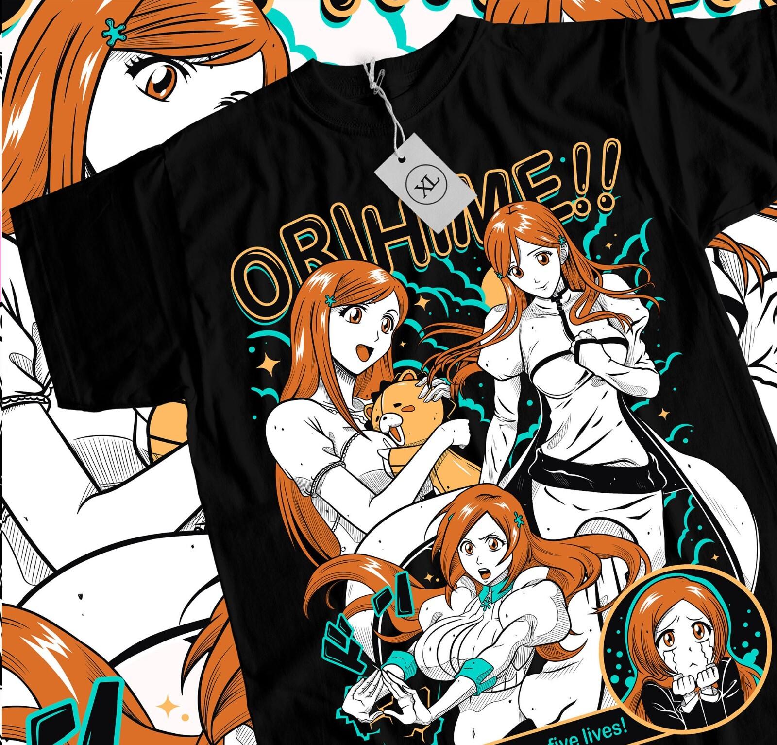 Orihime Inoue T-shirt Zaraki Kenpachi Bleach Anime Ichigo Aizen Shirt All Size XXXXL