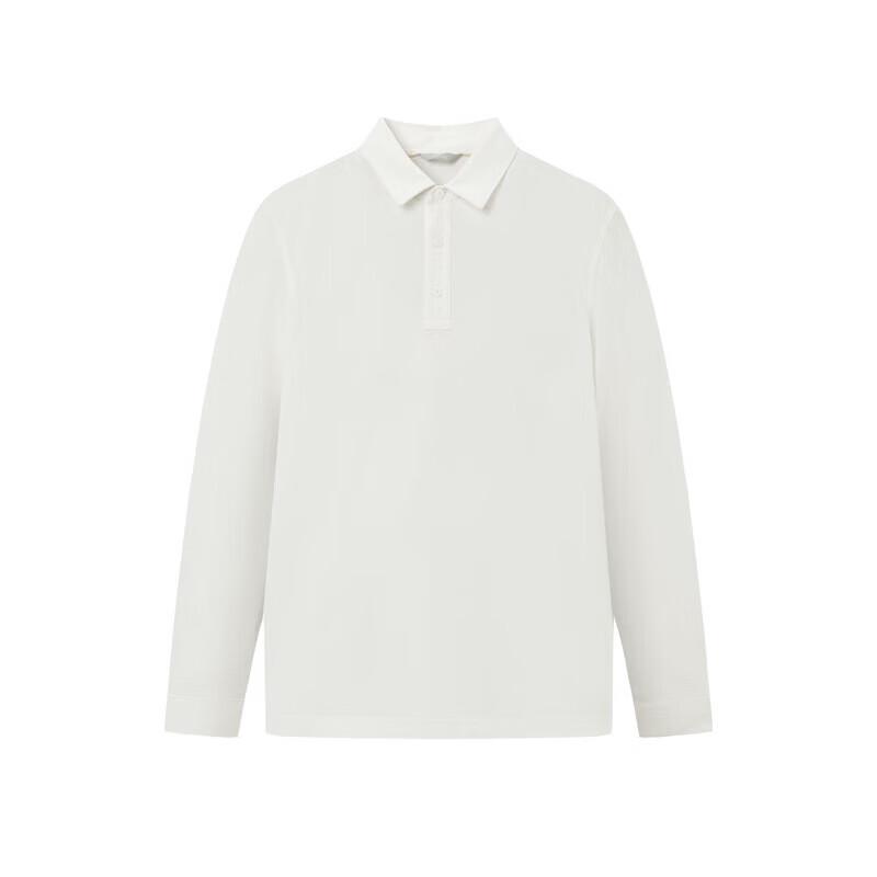 Jiomay Men's Pure Cotton Long Sleeve Polo Shirt