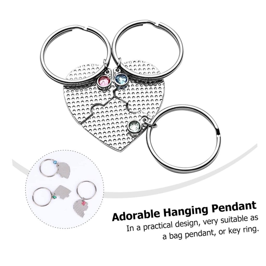 TENDYCOCO Heart Charm Keychain, Thin and Lightweight, 6.5cm, Women's, Stylish, Matching Gift, Anniversary, Birthday