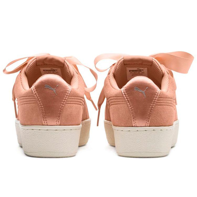 Puma Vikky Platform Ribbon Coral Pink Low-Top Sneakers Women sneakers 366418-07