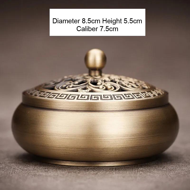 

Pure Copper Incense Burner, Retro Style, Home Living Room Bedroom Indoor Sandalwood, Hall Offering Buddha Ceremony censer, 1Pc