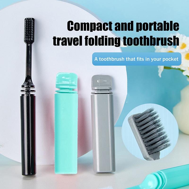 1Pcs Portable Travel Toothbrush Foldable Soft Hair Dental Brush Folding Efficient Teethbrush Adult Toothbrush