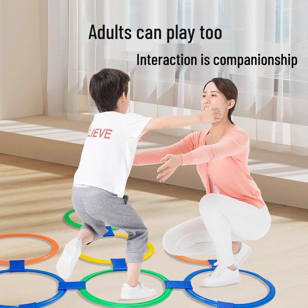Cercles de marelle d'intégration sensorielle pour enfants - Jouet de sport et de fitness de plein air
