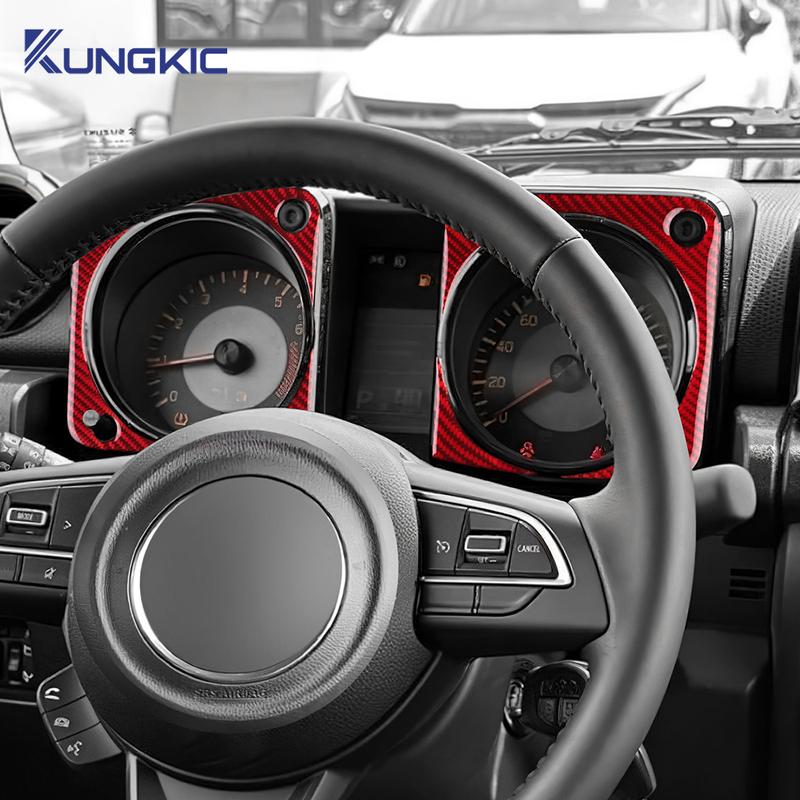 For Suzuki Jimny      2024 2025 Real Soft Carbon Fiber Sticker LHD RHD Car Speedometer Frame Accessories