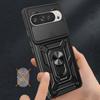 For Google Pixel 9 Pro/Pixel 9 Case with Slide Camera Lid PC+TPU Kickstand Phone Cover