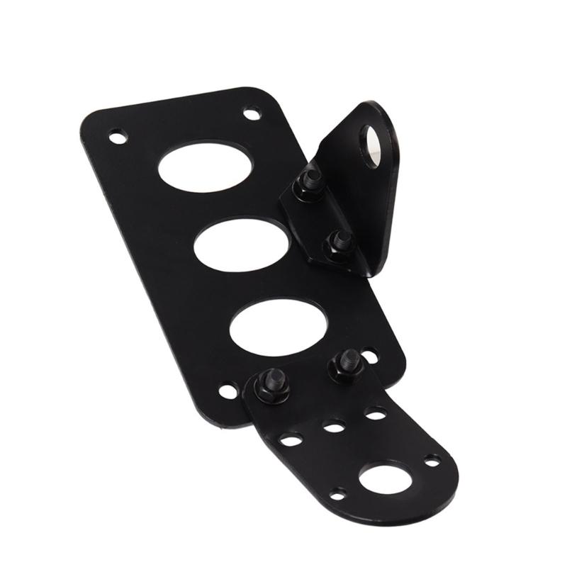 Motorcycle Tail License Plate Bracket Side Mount Adjustable Slotted Aluminum Plate Bracket for Clean Custom Rear End Layout Projects