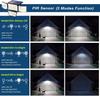 278 LED Solar Light Outdoor with 3 Modes Motion Sensor Wall Light 4 Head Solar Powered Floodlight for Yard  Garden Pathway Decor