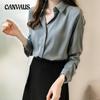 Chiffon Shirt Women's Spring and Autumn Loose Plus Size Blouse Long-sleeved Professional OL Shirt