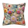 2D Floral Flowers Patters Pillowcase 45x45cm Rose Pattern Sofa Cushion Cover Lifelike Sunflower Pillow Cloth Cover Home Decor
