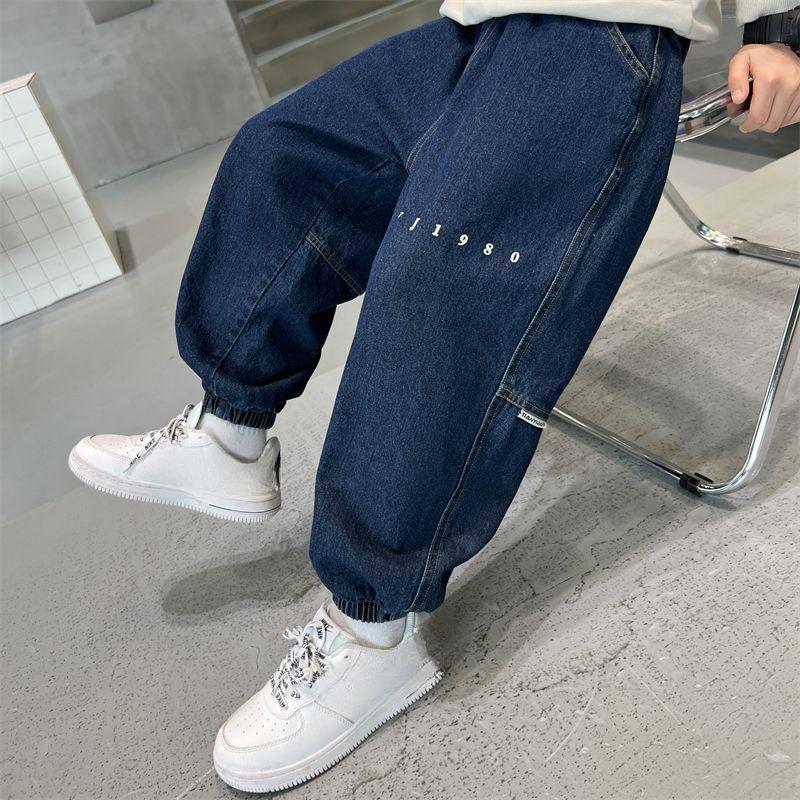 Boys' Jeans Spring and Autumn Casual Pants Boys' Autumn Pants Cool and Trendy Pants