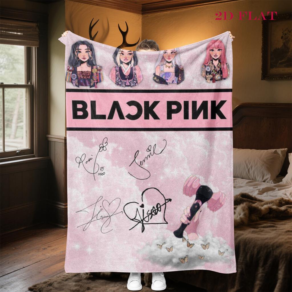 Blackpink Heartbeat Glow Decke Heimdeko Decke Maschinenwaschbar Digitaldruck Klimadecke