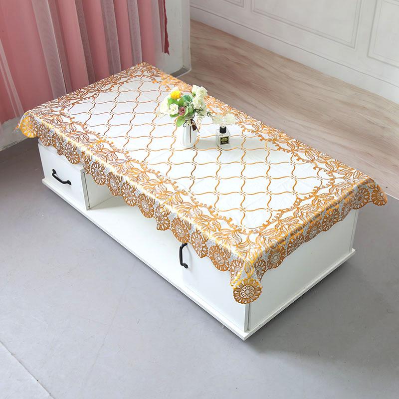 Waterproof, Heat-Resistant PVC Tablecloth - Oil-Proof, Wash-Free, European Style Rectangular Dining or Coffee Table Cover, Pastoral Design.