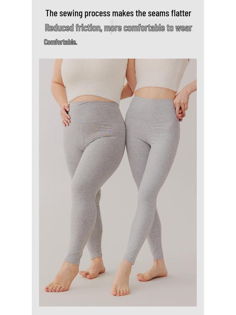 Women's High-Waist Cotton Slim Fit Warm Leggings for Autumn/Winter