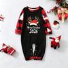 Family Matching Christmas Pajama Set with Long Sleeve Raglan Top and Pants for Women Men and Kids
