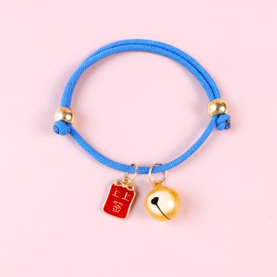 Pet Collar Chinese Style Attractive Adjustable Universal Cats Dogs Collar Necklace with Bell for Spring Festival