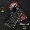 Genuine Leather Protective Cover for Honor 70/70SE/70Pro: Crocodile Skull Half Package