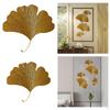Attached Ginkgo Ornaments, Wrought Iron Decor, Home Accents, Sculpture for