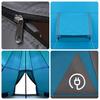 Tipi Camping Tent for 4 Persons Blue Waterproof