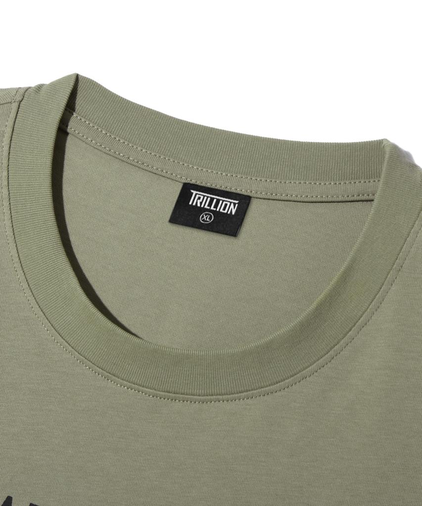 TRILLION Skateboard Pigment Graphic Short Sleeve T-Shirt (Light Khaki)