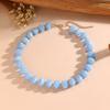 Colorful Chunky Acrylic Round Beaded Choker Necklace for Women Fashion Statement Adjustable Collar Bohemia Summer Jewelry Gift