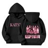 Kids Long Sleeve Letter Print Pullover Hoodie Loose Fit Casual Sweatshirt for Boys and Girls